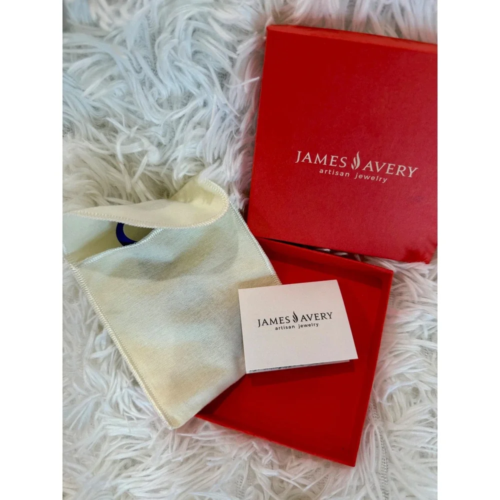 James Avery Sterling Silver Dove and Cross Purple Ribbon Bookmark with Box